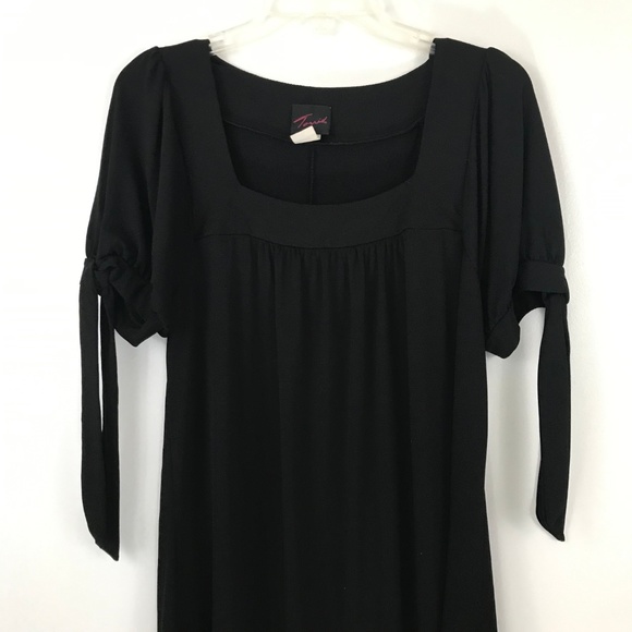 Torrid Black Short Tie Sleeve Tunic Dress 1 - Picture 2 of 8